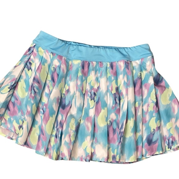 Ideology Teen Girl Painter Print Pastel Pleated Skort, Size XL Athleisure Tennis - Picture 1 of 8
